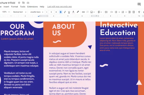 How to Make a Brochure or Pamphlet in Google Docs